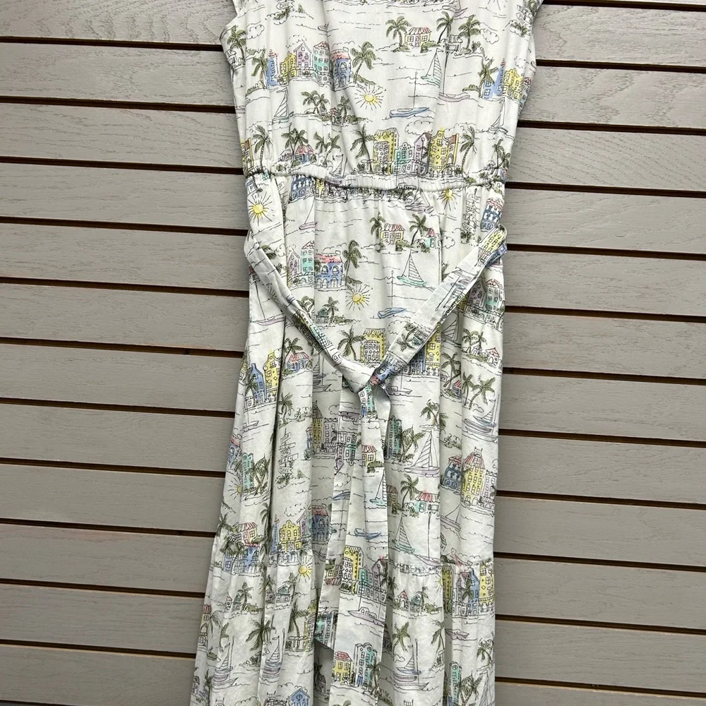 Talbots Cream Sundress with Flutter Sleeves - Picture 2 of 13